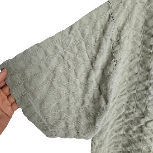 VTG Tommy Bahama Silk Shirt Men L Green Floral Seersucker Hawaiian Vacation - Picture 4 of 8